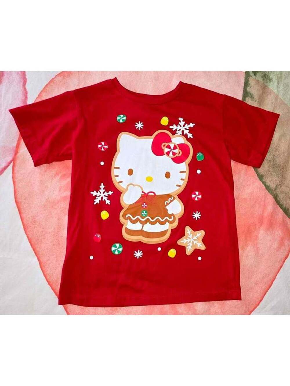 Sanrio Hello Kitty Gingerbread Christmas T-Shirt Size 6/6X